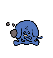 Angry Dog Sticker by Andrew Onorato