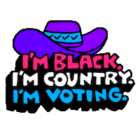 Country Im Black Sticker by Creative Courage