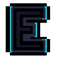 Neon E Sticker