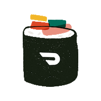 doordash food delivery japanese sushi Sticker