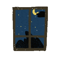 qualcosadierre blue star night sky Sticker