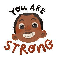 Husnaghniya strong love yourself affirmation you are strong Sticker
