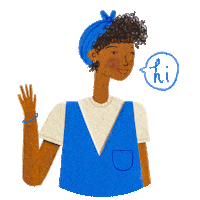 Smile Hello Sticker by Lorraine Nam