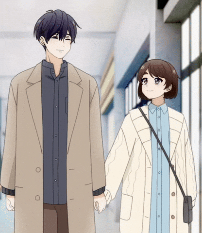 TomeTomeT anime holding hands hotaru walking together GIF