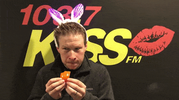 eat healthy easter bunny GIF by 103.7 KISS-FM