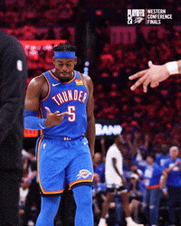 High Five Oklahoma City GIF by OKC Thunder