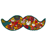 Colors Moustache Sticker