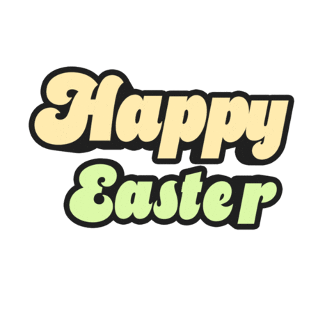 Easter Eggs Typography Sticker