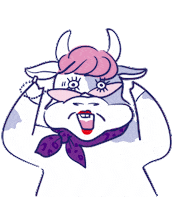 character cow Sticker by BAKE Inc.