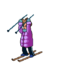 skiing STICKER