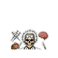 Skull Doctor Sticker