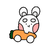 9x_n0 eat 토끼 냠냠 당근 Sticker