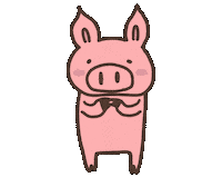Pig Sticker by Illustrator.aki