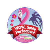 Brush-Baby pink sticker flamingo reward Sticker