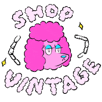 kitschylemon vintage shop small poodle kitsch Sticker