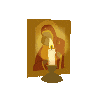 ancientfaithkids church glow icon candle Sticker