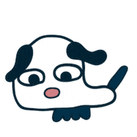 Tired Dog Sticker