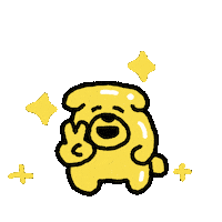 Happy Dog Sticker by takadabear