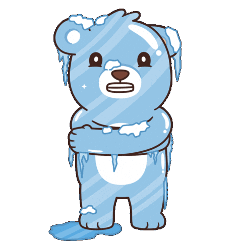 Freezing Ice Bear Sticker by BEARISH