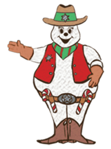 santaswonderland christmas wave texas cowboy Sticker