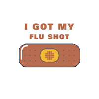 Flu Shot Bandaid Sticker by UTHealth Houston