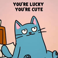 Blue Cat Couple Goals GIF