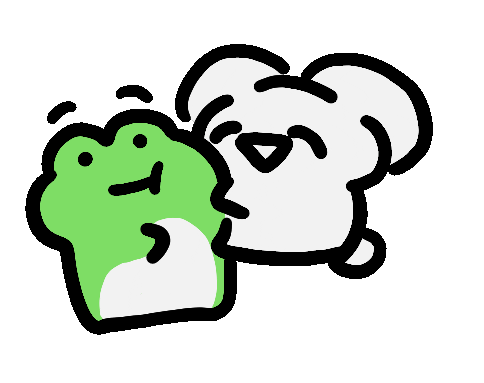 Frog Hug Sticker by Annafish