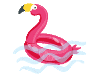 splash flamingo Sticker by MYBEAUTYBOX