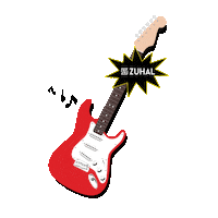 Rock Guitar Sticker by Zuhal Müzik