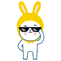 Glasses Bunny Sticker by FaceTory
