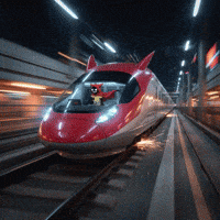 Speeding Bullet Train GIF by G*BOY