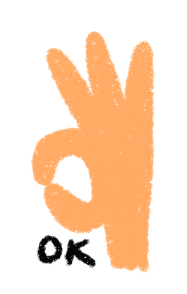 K Ok Sticker by Patricia Tjandra