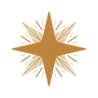 Gold Star Christmas Sticker by Happy Mouse Studio