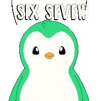 6 7 Penguin Sticker by Abster