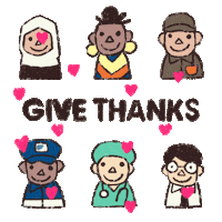 Give Thanks Mask Sticker by INTO ACTION