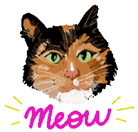 artsy_elaine cat cats kitty meow Sticker