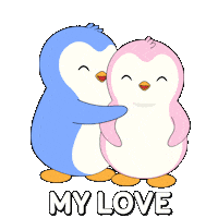 I Love You Hug Sticker by Pudgy Penguins