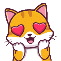Love You Cat Sticker by CATECOIN