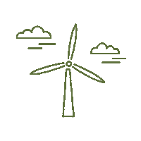 Windrad Windturbine Sticker by ACKER World