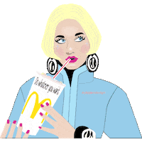PippersDesign girl please ojos behappy Sticker