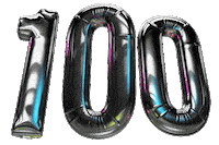 Floating 100 Percent Sticker