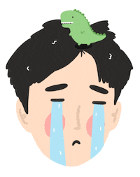 Sad Cry Sticker by Patricia Tjandra