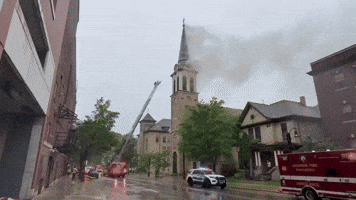 Crews Extinguish Fire in Steeple of Catholic Church in Madison