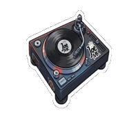 iamjoemk music dj vinyl record Sticker