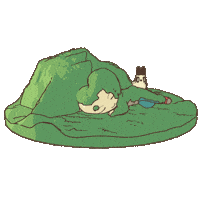 Chill Sleeping Sticker by LT3 Creations