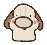 gou_gie dog puppy eat talk Sticker