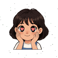 AbhiCreation love happy heart girl Sticker
