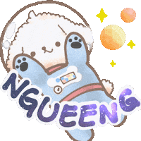 uwelables dog space gochi uwelables Sticker