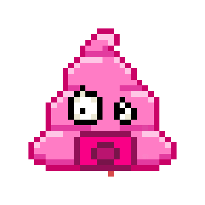 Pixel Shitting Sticker by Poopies.io