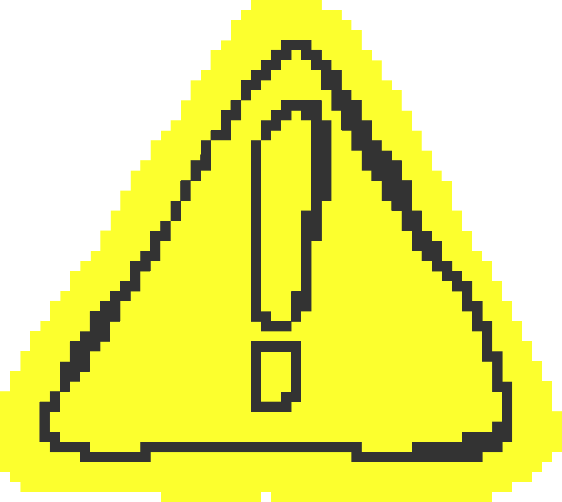 Pixel Warning Sticker